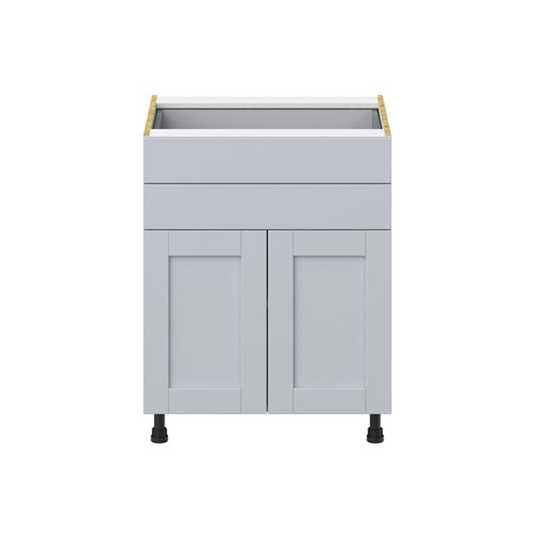 Hugo&Borg Charlesberg 27 x 34.5 x 24.88-in Light Grey Door and Drawer Base Semi-Custom Cabinet