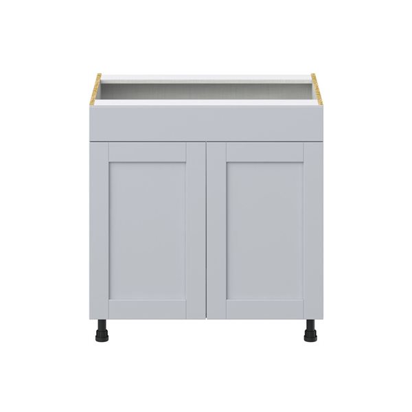 Hugo&Borg Charlesberg 33 x 34.5 x 24.88-in Light Grey Door and Drawer Base Semi-Custom Cabinet