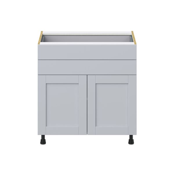 Hugo&Borg Charlesberg 33 x 34.5 x 24.88-in Light Grey Door and Drawer Base Semi-Custom Cabinet