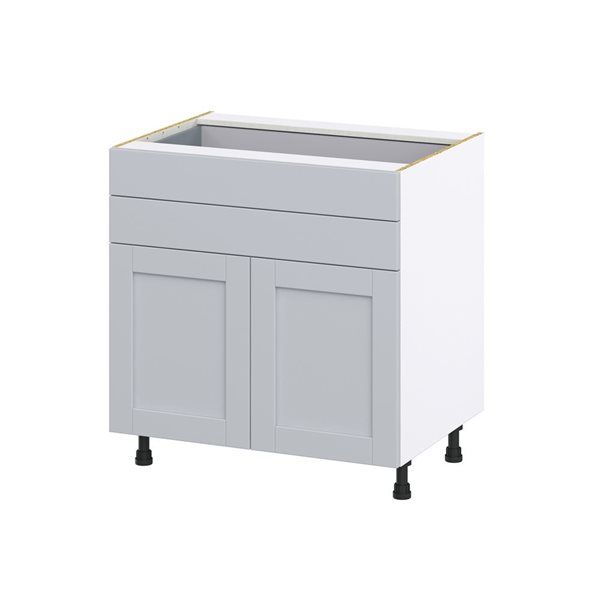 Hugo&Borg Charlesberg 33 x 34.5 x 24.88-in Light Grey Door and Drawer Base Semi-Custom Cabinet