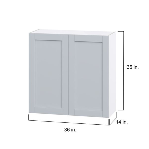 Hugo&Borg Charlesberg 36 x 35 x 14.88-in Light Grey Door Wall Semi-Custom Cabinet