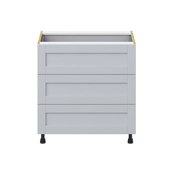 Hugo&Borg Charlesberg 33 x 34.5 x 24.88-in Light Grey Drawer Base Semi-Custom Cabinet