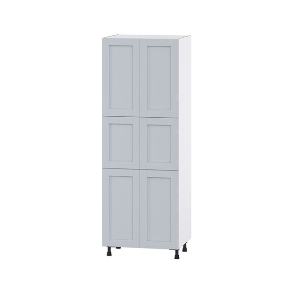 Hugo&Borg Charlesberg 30 x 84.5 x 24.88-in Light Grey Door Pantry Semi-Custom Cabinet