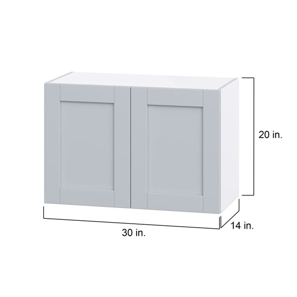 Hugo&Borg Charlesberg 30 x 20 x 14.88-in Light Grey Door Wall Semi-Custom Cabinet