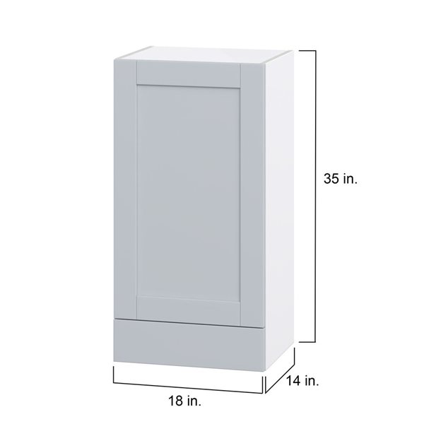 Hugo&Borg Charlesberg 18 x 35 x 14.88-in Light Grey Door and Drawer Wall Semi-Custom Cabinet