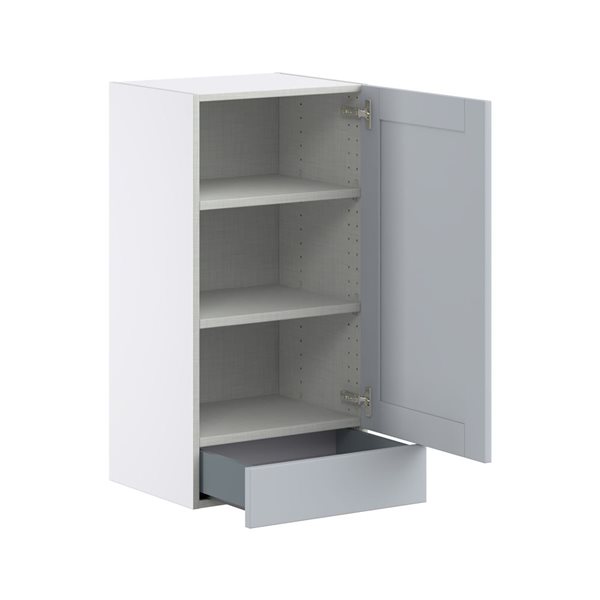 Hugo&Borg Charlesberg 18 x 35 x 14.88-in Light Grey Door and Drawer Wall Semi-Custom Cabinet