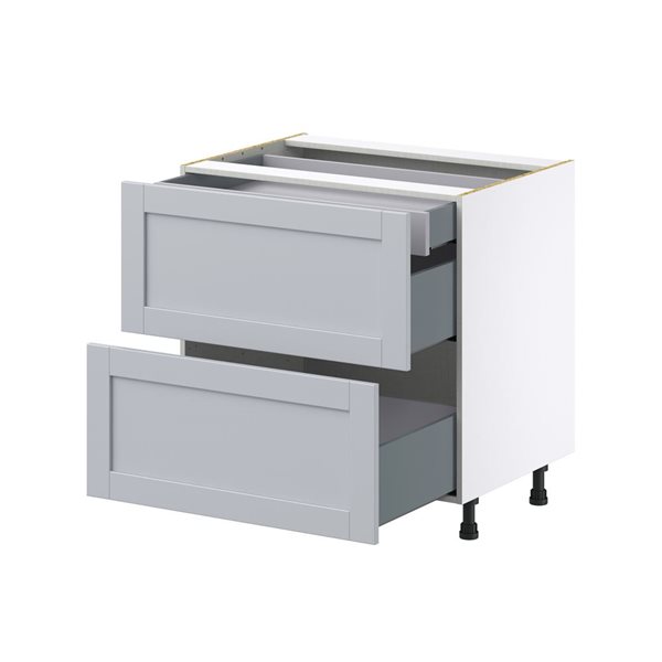 Hugo&Borg Charlesberg 33 x 34.5 x 24.88-in Light Grey Drawer Base Semi-Custom Cabinet