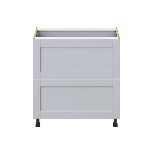 Hugo&Borg Charlesberg 33 x 34.5 x 24.88-in Light Grey Drawer Base Semi-Custom Cabinet