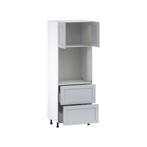 Hugo&Borg Charlesberg 30 x 84.5 x 24.88-in Light Grey Door and Drawer Pantry Semi-Custom Cabinet