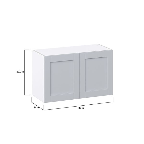 Hugo&Borg Charlesberg 33 x 20 x 14.88-in Light Grey Door Wall Semi-Custom Cabinet