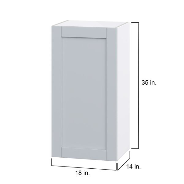 Hugo&Borg Charlesberg 18 x 35 x 14.88-in Light Grey Door Wall Semi-Custom Cabinet