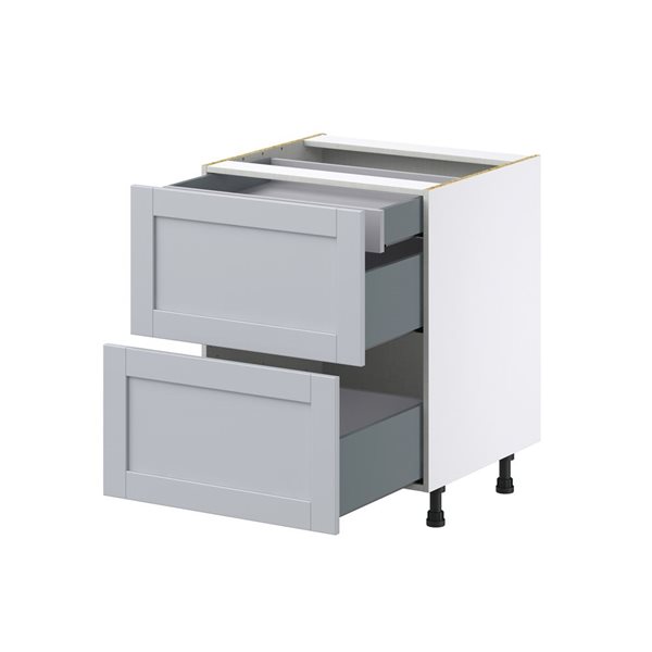 Hugo&Borg Charlesberg 27 x 34.5 x 24.88-in Light Grey Drawer Base Semi-Custom Cabinet