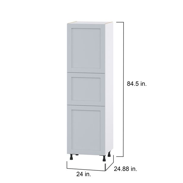 Hugo&Borg Charlesberg 24 x 84.5 x 24.88-in Light Grey Door and Drawer Pantry Semi-Custom Cabinet