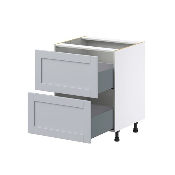 Hugo&Borg Charlesberg 27 x 34.5 x 24.88-in Light Grey Drawer Base Semi-Custom Cabinet