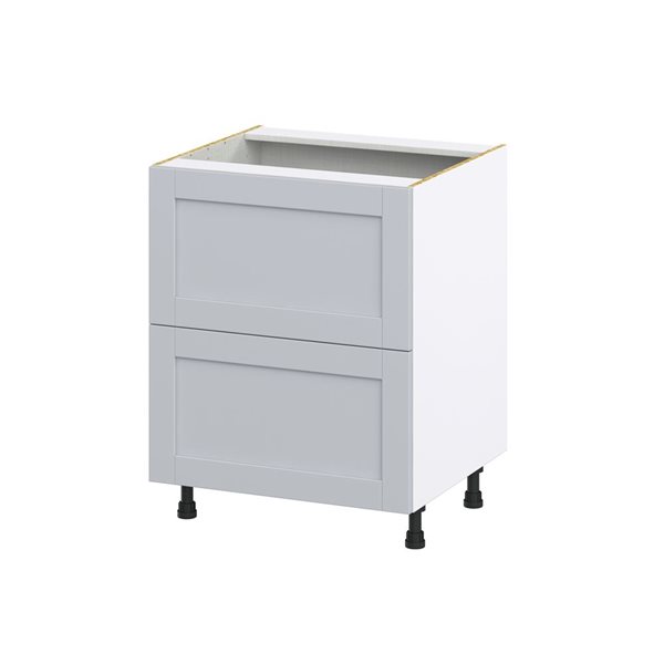 Hugo&Borg Charlesberg 27 x 34.5 x 24.88-in Light Grey Drawer Base Semi-Custom Cabinet