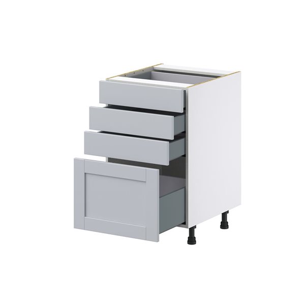 Hugo&Borg Charlesberg 21 x 34.5 x 24.88-in Light Grey Drawer Base Semi ...