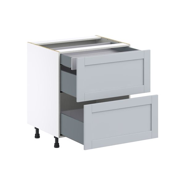 Hugo&Borg Charlesberg 30 x 34.5 x 24.88-in Light Grey Drawer Base Semi-Custom Cabinet