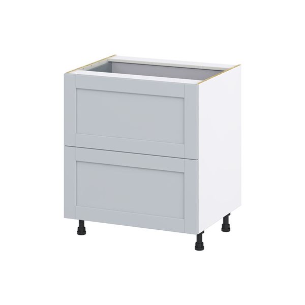 Hugo&Borg Charlesberg 30 x 34.5 x 24.88-in Light Grey Drawer Base Semi-Custom Cabinet