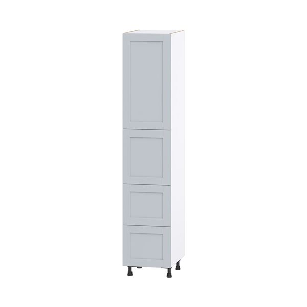 Hugo&Borg Charlesberg 18 x 89.5 x 24.88-in Light Grey Door and Drawer Pantry Semi-Custom Cabinet