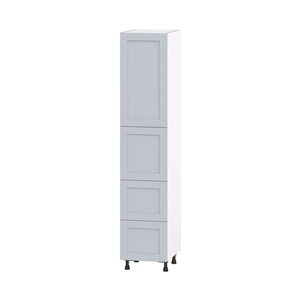 Hugo&Borg Charlesberg 18 x 89.5 x 24.88-in Light Grey Door and Drawer Pantry Semi-Custom Cabinet