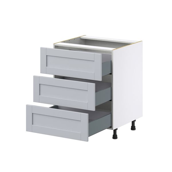 Hugo&Borg Charlesberg 27 x 34.5 x 24.88-in Light Grey Drawer Base Semi-Custom Cabinet