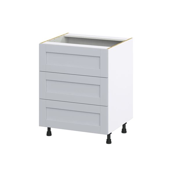 Hugo&Borg Charlesberg 27 x 34.5 x 24.88-in Light Grey Drawer Base Semi-Custom Cabinet