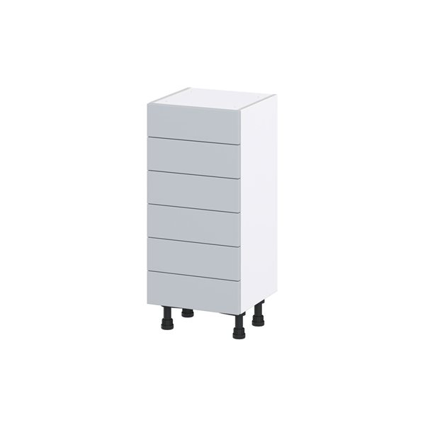 Hugo&Borg Charlesberg 15 x 34.5 x 14.88-in Light Grey Drawer Base Semi-Custom Cabinet