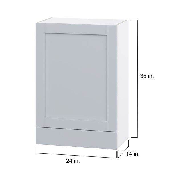 Hugo&Borg Charlesberg 24 x 35 x 14.88-in Light Grey Door and Drawer Wall Semi-Custom Cabinet