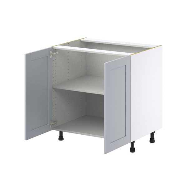 Hugo&Borg Charlesberg 33 x 34.5 x 24.88-in Light Grey Door Base Semi-Custom Cabinet