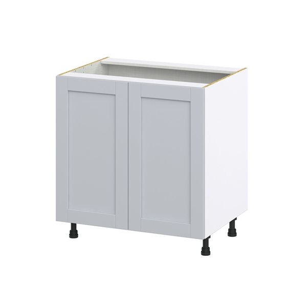 Hugo&Borg Charlesberg 33 x 34.5 x 24.88-in Light Grey Door Base Semi-Custom Cabinet