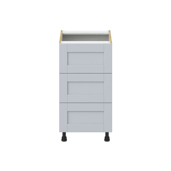 Hugo&Borg Charlesberg 18 x 34.5 x 24.88-in Light Grey Drawer Base Semi-Custom Cabinet