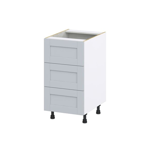 Hugo&Borg Charlesberg 18 x 34.5 x 24.88-in Light Grey Drawer Base Semi-Custom Cabinet