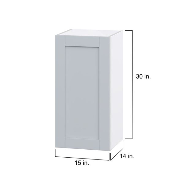 Hugo&Borg Charlesberg 15 x 30 x 14.88-in Light Grey Door Wall Semi-Custom Cabinet