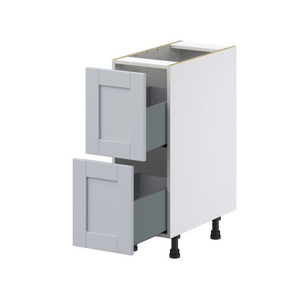 Hugo&Borg Charlesberg 12 x 34.5 x 24.88-in Light Grey Drawer Base Semi-Custom Cabinet