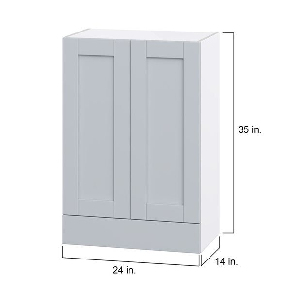 Hugo&Borg Charlesberg 24 x 35 x 14.88-in Light Grey Door and Drawer Wall Semi-Custom Cabinet