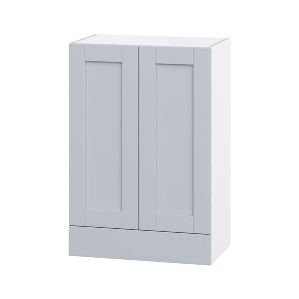 Hugo&Borg Charlesberg 24 x 35 x 14.88-in Light Grey Door and Drawer Wall Semi-Custom Cabinet