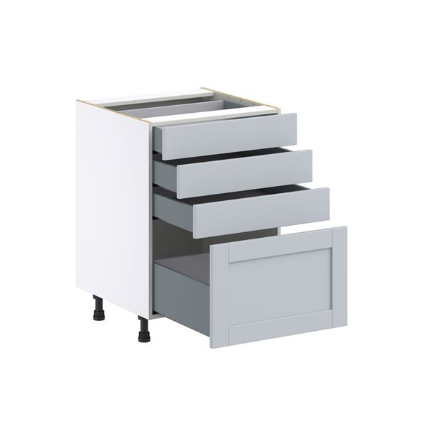 Hugo&Borg Charlesberg 24 x 34.5 x 24.88-in Light Grey Drawer Base Semi-Custom Cabinet