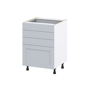 Hugo&Borg Charlesberg 24 x 34.5 x 24.88-in Light Grey Drawer Base Semi-Custom Cabinet