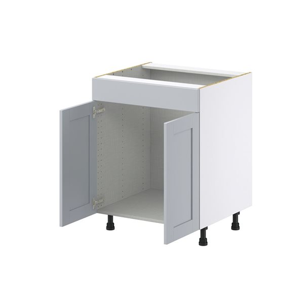 Hugo&Borg Charlesberg 27 x 34.5 x 24.88-in Light Grey Door and Drawer Base Semi-Custom Cabinet