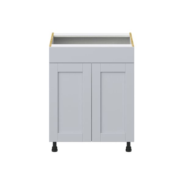 Hugo&Borg Charlesberg 27 x 34.5 x 24.88-in Light Grey Door and Drawer Base Semi-Custom Cabinet