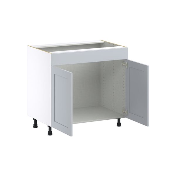 Hugo&Borg Charlesberg 36 x 34.5 x 24.88-in Light Grey Sink Base Semi-Custom Cabinet