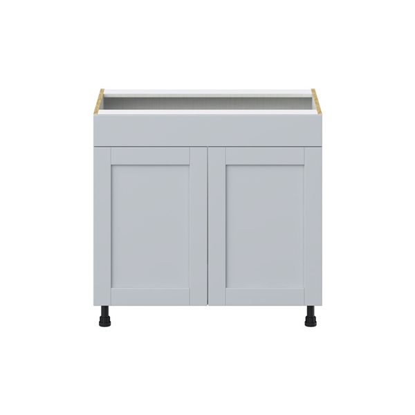 Hugo&Borg Charlesberg 36 x 34.5 x 24.88-in Light Grey Sink Base Semi-Custom Cabinet