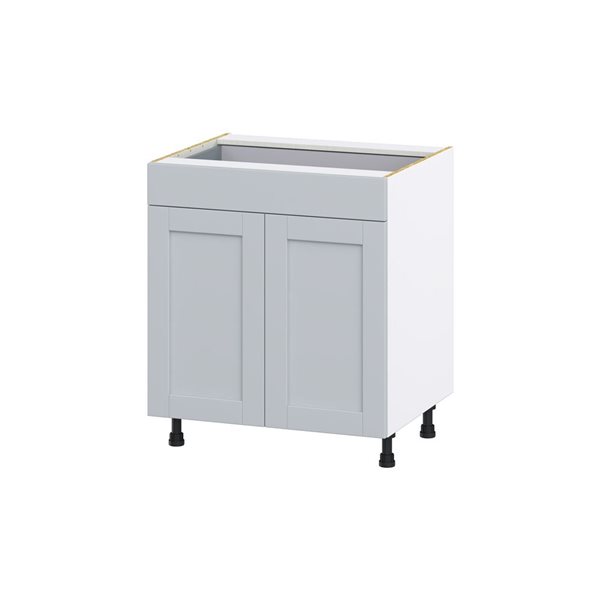 Hugo&Borg Charlesberg 30 x 34.5 x 24.88-in Light Grey Door and Drawer Base Semi-Custom Cabinet