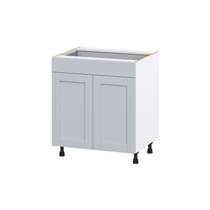 Hugo&Borg Charlesberg 30 x 34.5 x 24.88-in Light Grey Door and Drawer Base Semi-Custom Cabinet