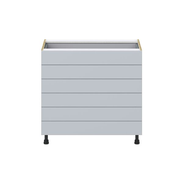 Hugo&Borg Charlesberg 36 x 34.5 x 24.88-in Light Grey Drawer Base Semi-Custom Cabinet