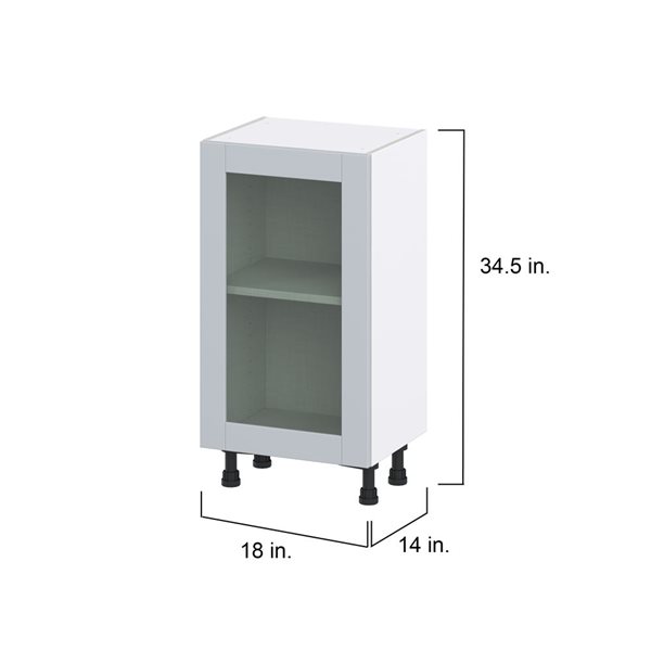 Hugo&Borg Charlesberg 18 x 34.5 x 14.88-in Light Grey Door Base Semi-Custom Cabinet