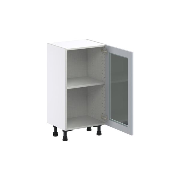 Hugo&Borg Charlesberg 18 x 34.5 x 14.88-in Light Grey Door Base Semi-Custom Cabinet