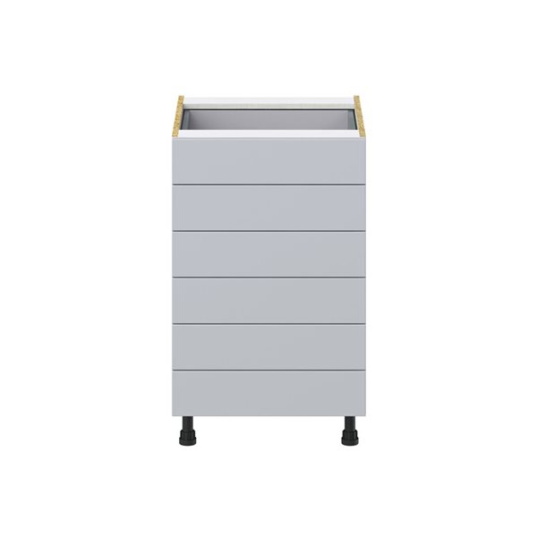 Hugo&Borg Charlesberg 21 x 34.5 x 24.88-in Light Grey Drawer Base Semi-Custom Cabinet