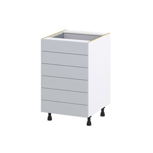 Hugo&Borg Charlesberg 21 x 34.5 x 24.88-in Light Grey Drawer Base Semi-Custom Cabinet