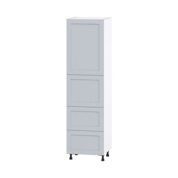 Hugo&Borg Charlesberg 24 x 89.5 x 24.88-in Light Grey Door and Drawer Pantry Semi-Custom Cabinet